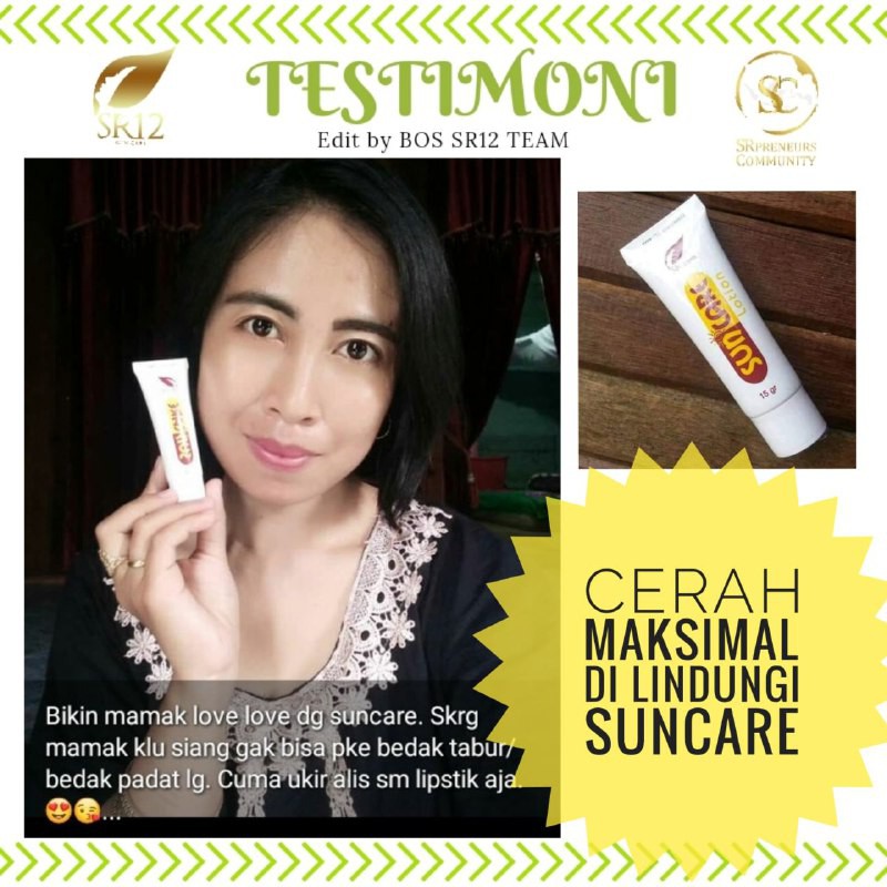 SUNCARE SR12 | SUNBLOCK SPF 25++ | AMPUH MENJAGA KULIT TETAP SEHAT &amp; LEMBAB | SUNBLOCK WAJAH BPOM