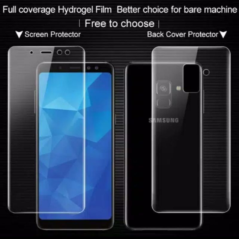 Hydrogel Samsung A6 / A6+ / A8 / A8+ / A8s / A8 Star Antigores Depan Belakang Full Cover