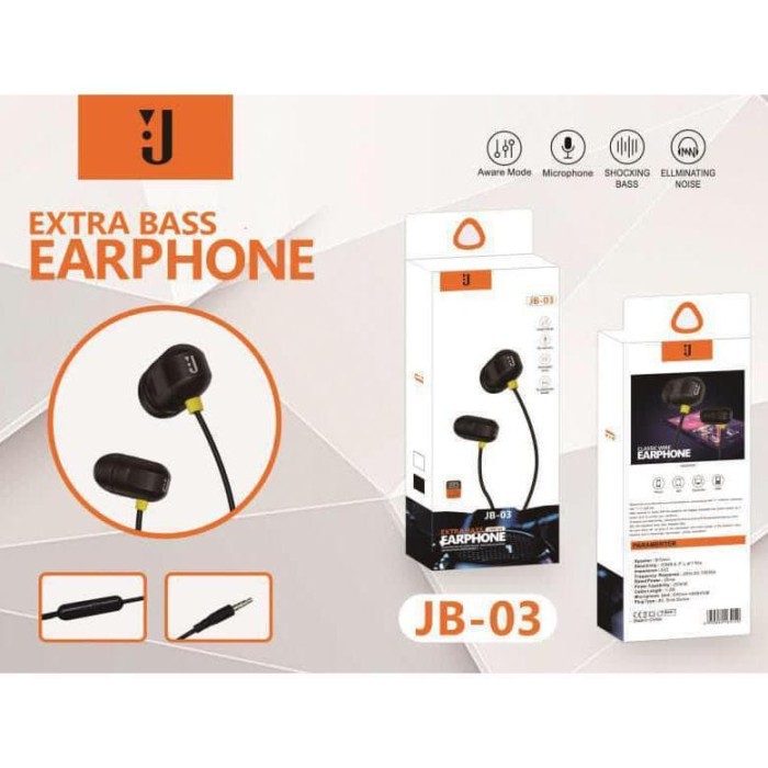 Handfree SK-JB03 Headset JBL Murah Universal Earphone Wired SuperBass Stereo Grosir Murah