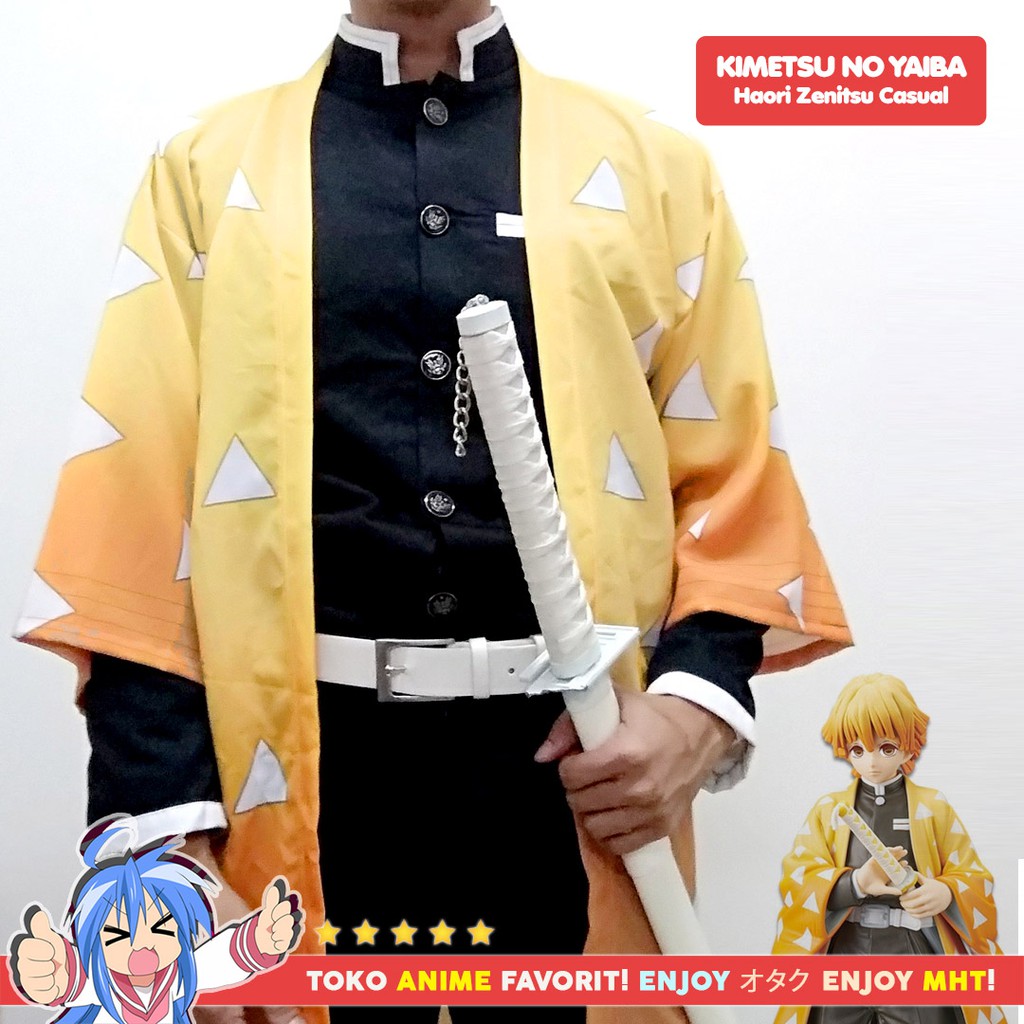 Haori Anime - Loose Kimono Kimetsu no Yaiba - Zenitsu Agatsuma Style