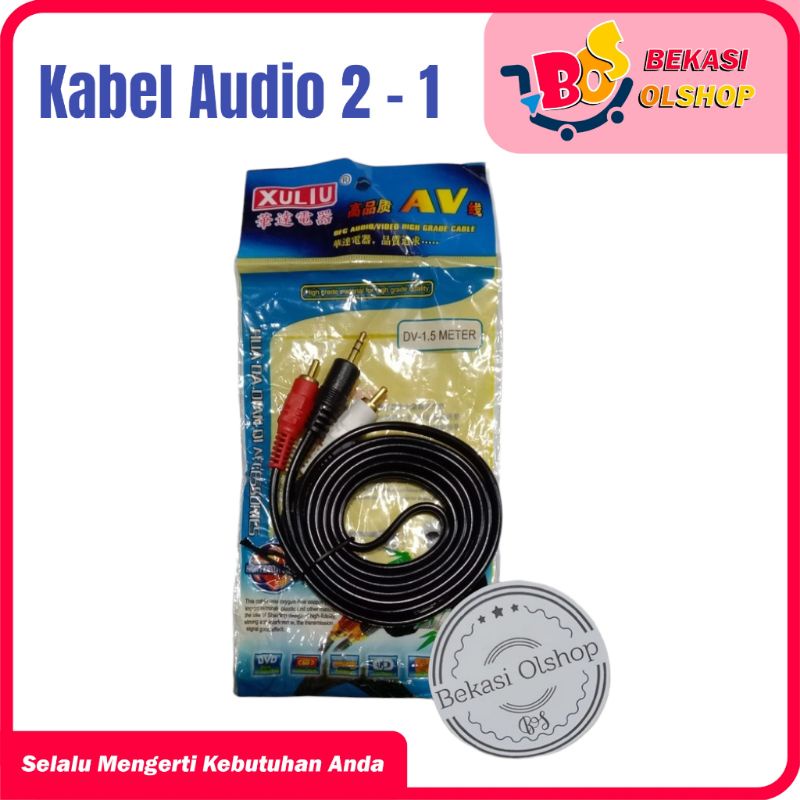 KABEL AUDIO 2 KELUAR 1