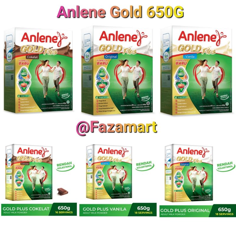 

Anlene Gold Plus Susu Bubuk 650 G All Varian