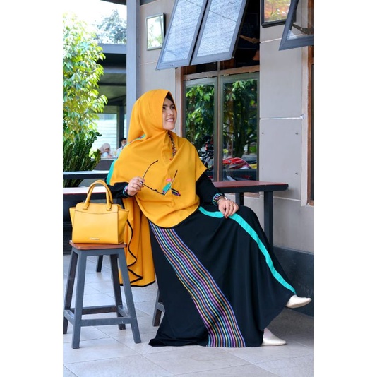 SET GAMIS AULIA SULTAN 10 JETBLACK MUSTARD TERBARU