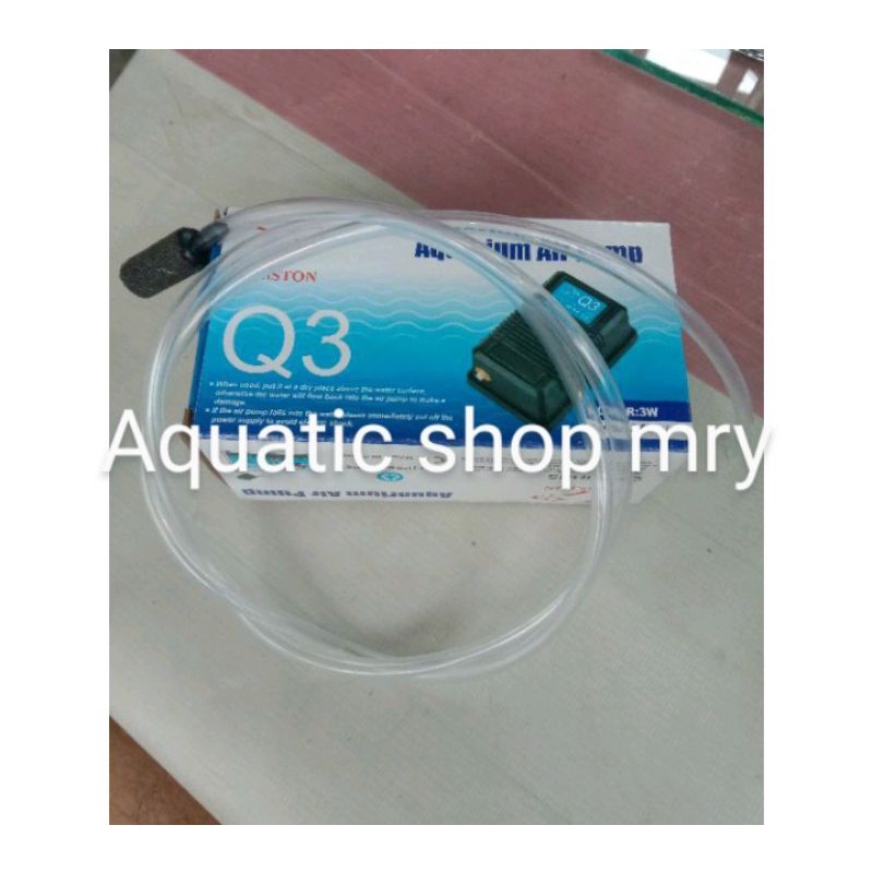 Aerator 1 lubang rosston Q3 selang+batu air stone