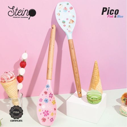 Stein Steincookware Pico Spatula Sutil Spoon Kayu Akasia Tahan panas