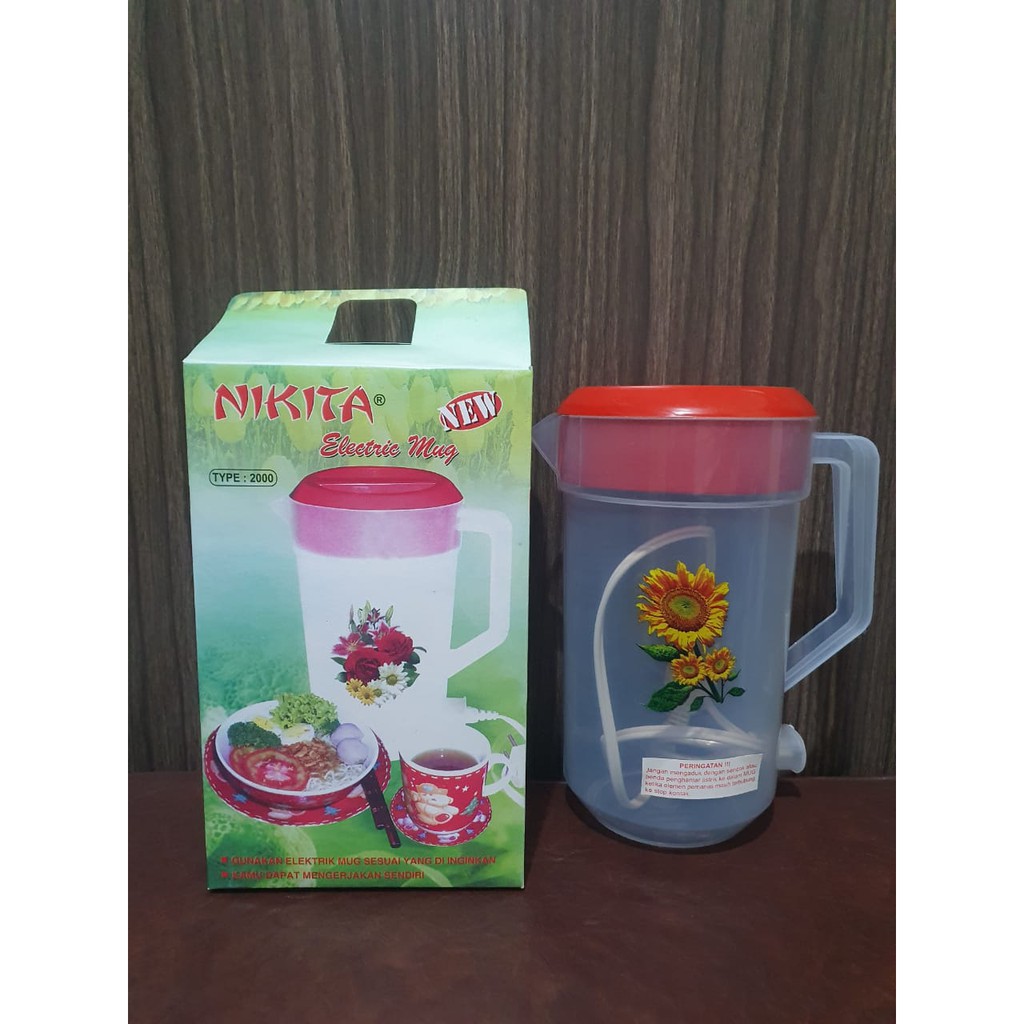 [2 L] Teko Listrik Plastik Nikita Teko Pemanas Air Electric Mug ukuran 2 Liter Random Colour