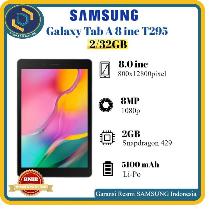 tablet mantap coy.... SAMSUNG Galaxy Tab A 8" T295 2/32 GB Tablet Resmi - Black