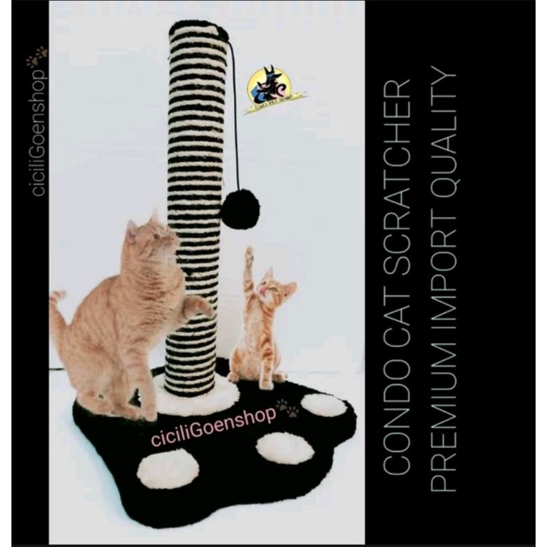 Cakaran kucing tiang garukan condo cat tree mainan kucing scratcher premium toys