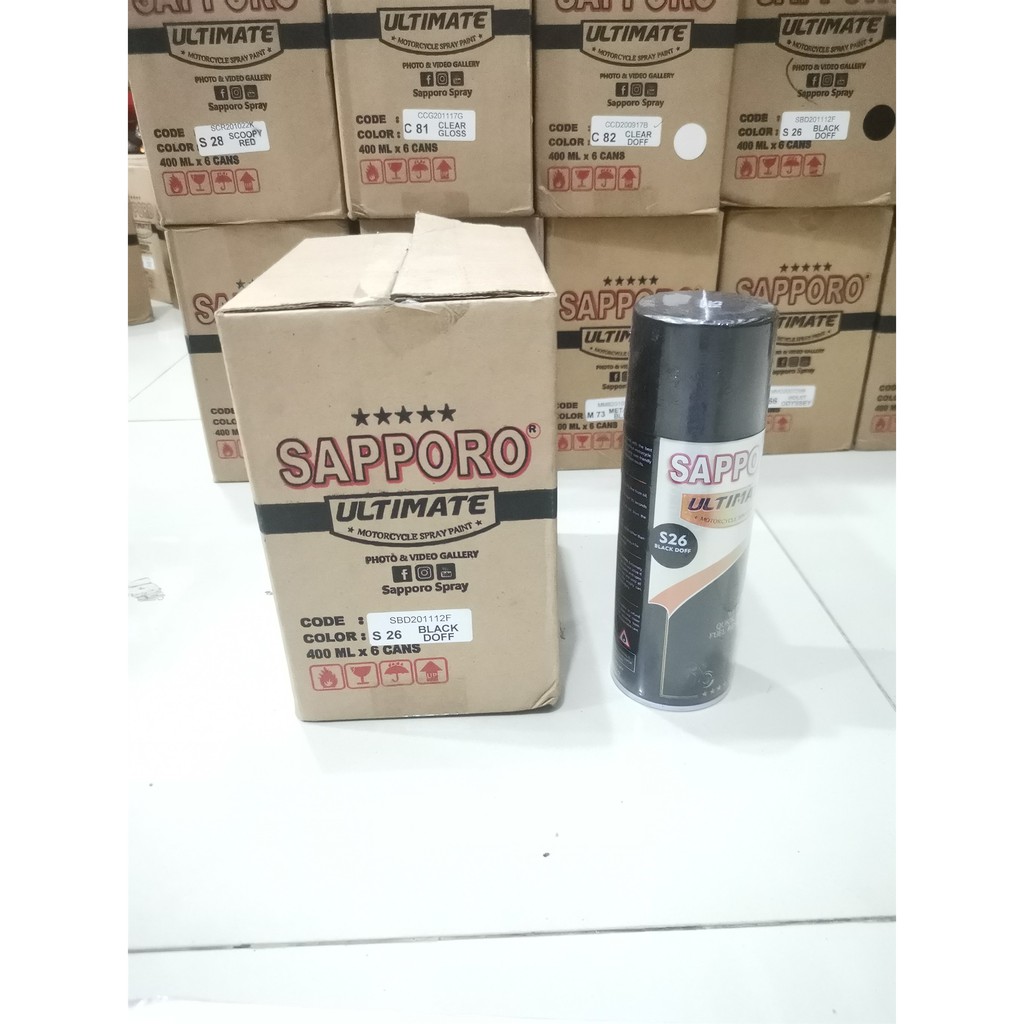 Cat Semprot Sapporo Ultimate S26 Black Doff