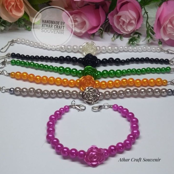 Lusinan isi 12 pcs konektor masker mutiara bunga lusinan 12 pcs / konektor masker Grosiran Asemka