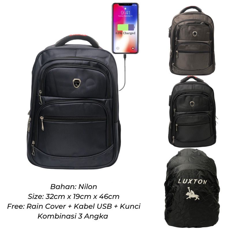 tas ransel laptop jumbo 20in polo luxton/polo gem/polo super