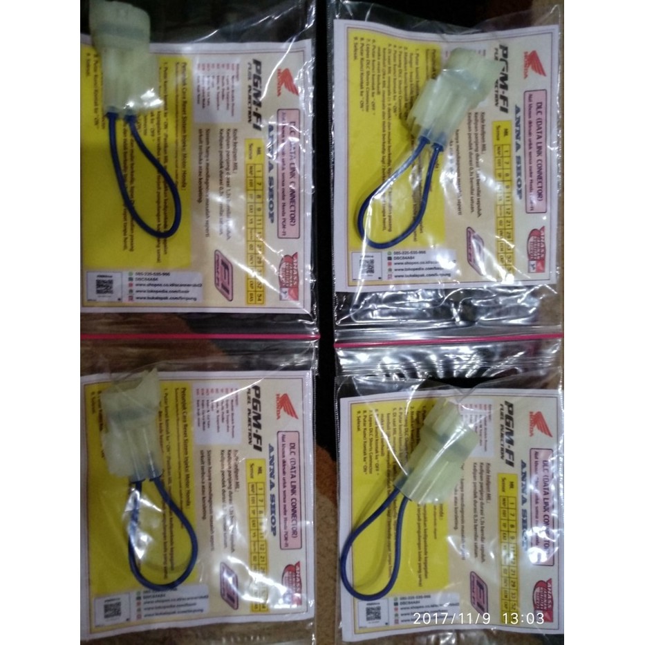 SCS DLC Short Connector Reset Sepeda Motor Injeksi Honda