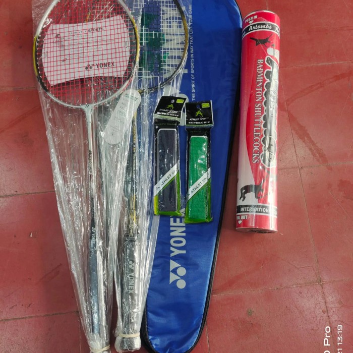 Raket Badminton Yonex Murah Sepasang+Grip+Tas+Kok