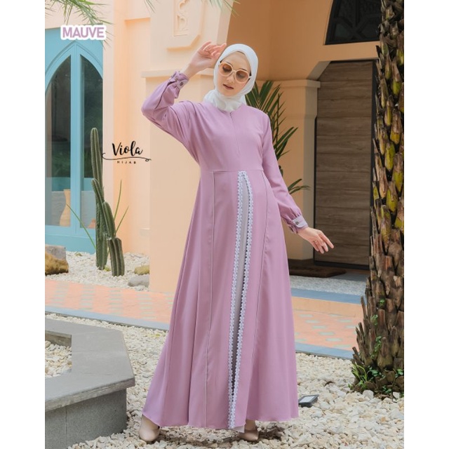 GAMIS RASYA DRESS ORY VIOLA HIJAB DRESS WANITA TERBARU KEKINIAN