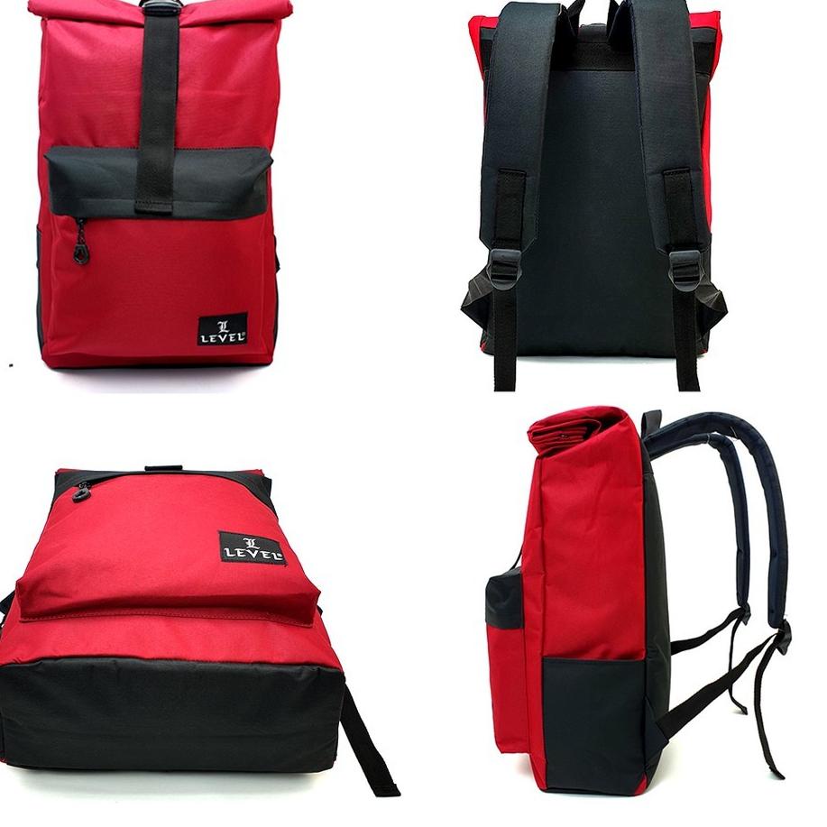 TRXw3W7i--TAS WATERPROOF 100% LEVEL RANSEL RIVER PRIA TAS STYLE KOREA COWOK ROLLTOP BACKPACK IMPORT 