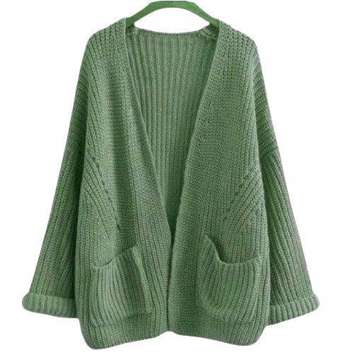 Cardigan Rajut Tebal Oversize Wanita Loccy Sweater Premium Murah-LOCCY CARDY MINT