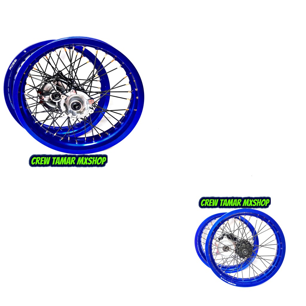 Velg Set Honda CRF 150 L PNP Honda CRF Warna Biru Ring 17 Velg Rossi Tanpa Ban PNP CRF 150 L