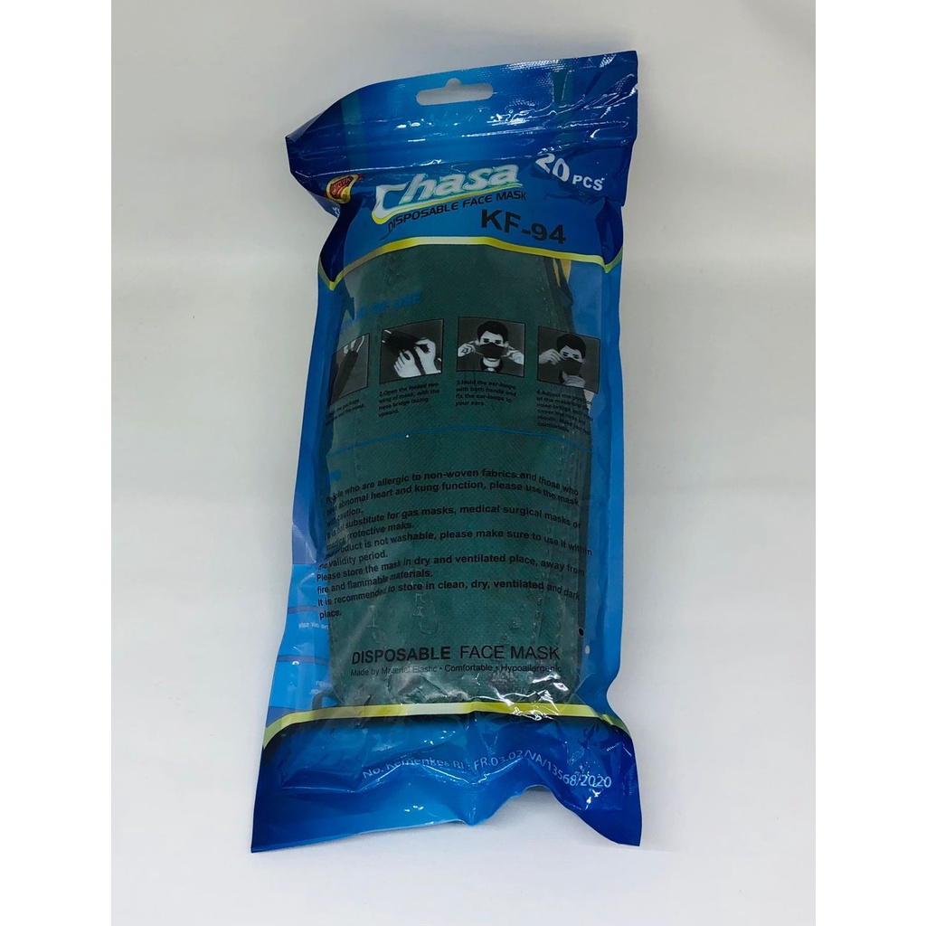 Masker KF94 CHASA Sachet Ziplock 10pcs 3D evo Stereoscopic Fish