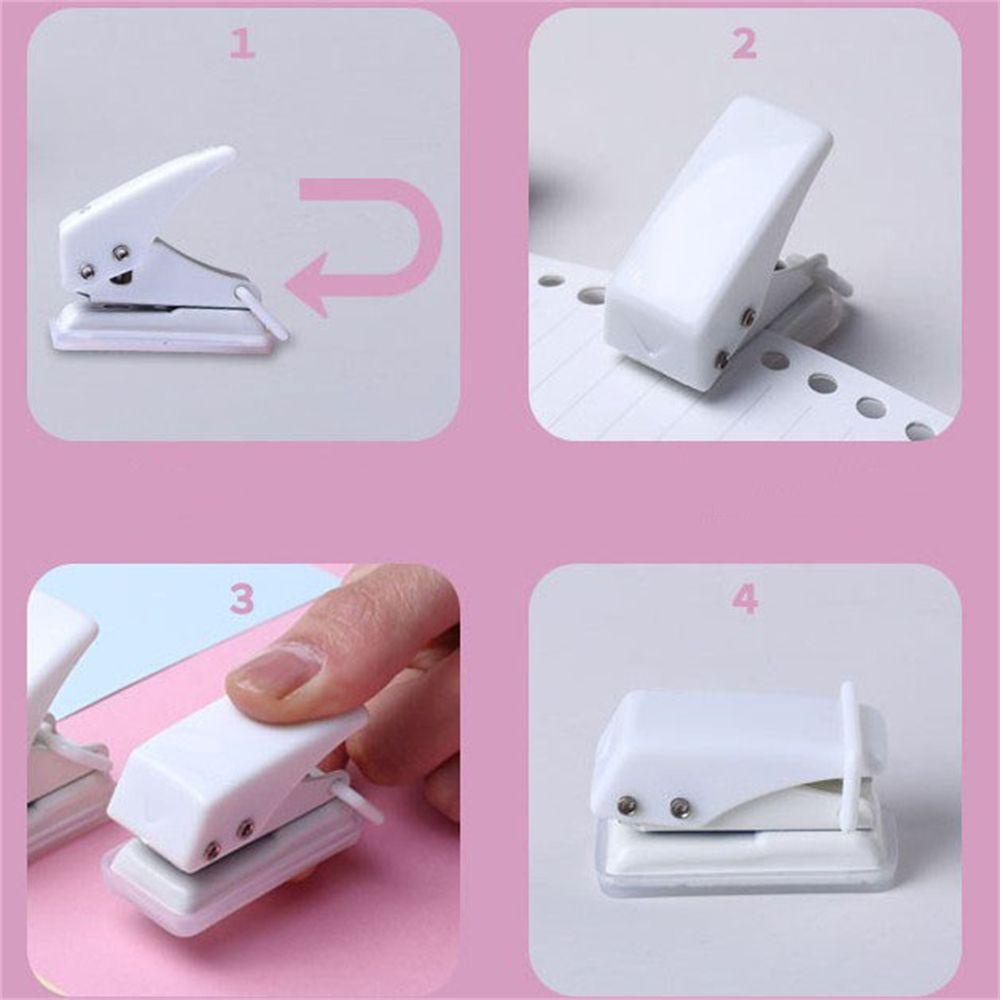 Lanfy Hole Puncher Single Ring Mini Alat Tulis Sekolah Untuk Scrapbooks Kerajinan Kertas Kapasitas 8lembar Handheld