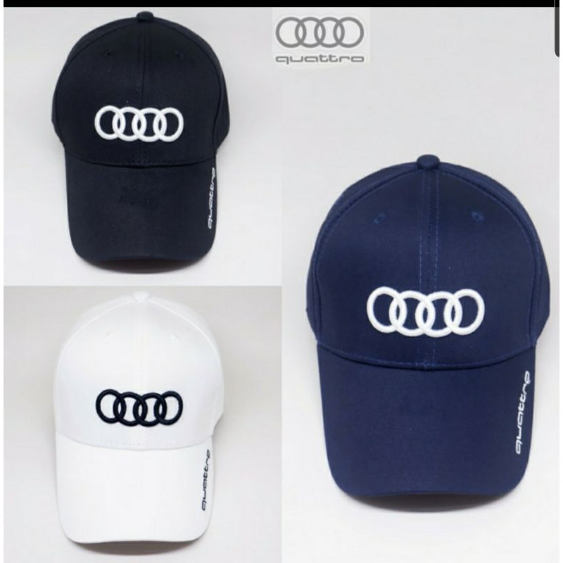 topi AUDI QUATTRO logo baseball cap / topi casual / topi baseball / topi distro