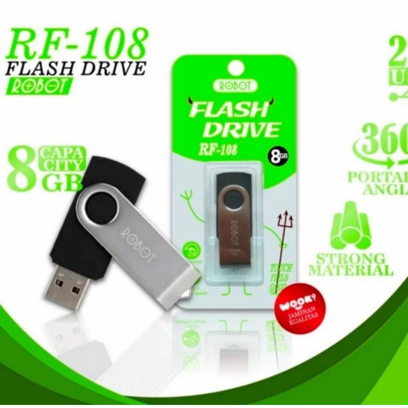 Flashdisk Robot 8GB , Ufd Robot Vivan 8GB Original