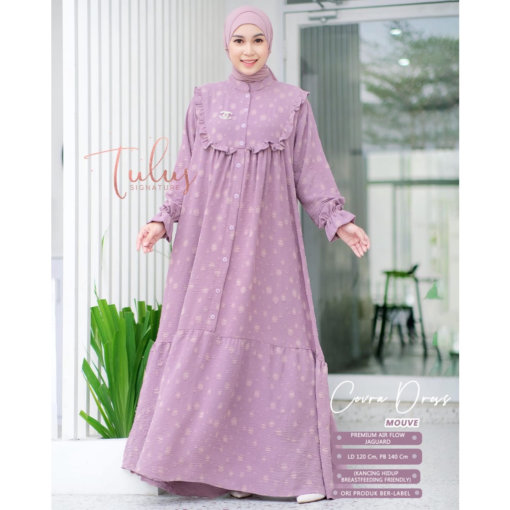 CEVRA DRESS Gamis premium airflow original produk by tulus signature