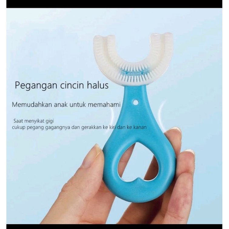 sikat gigi silikon anak U shape silicone 2-6 tahun