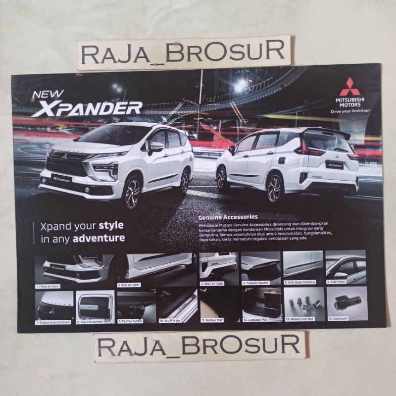 Poster brosur katalog flyer Xpander Genuine Accessories 2021