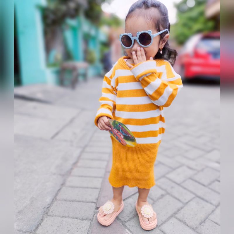 Afifa Dress Anak Stripe