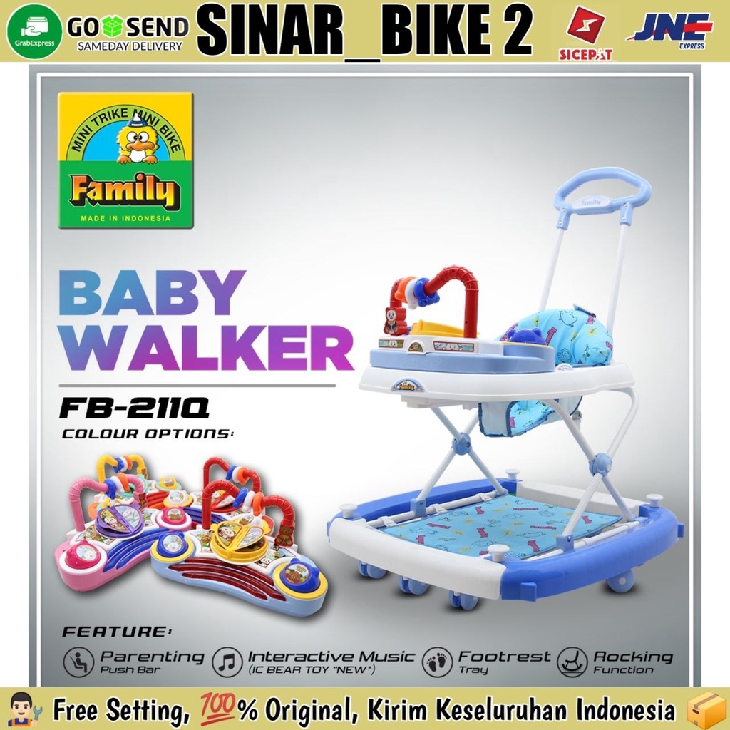 Baby Walker Family FB-211Q Beruang Roda Belajar Jalan