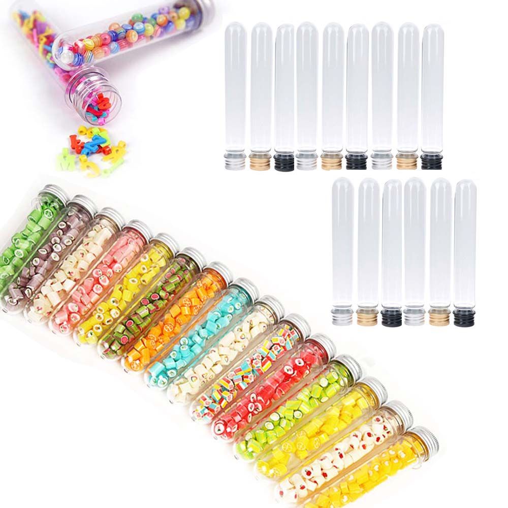 QUINTON Plastic Refillable Bottle Empty Separate Bottling Test Tube Travel Aluminum Caps High Quality Cosmetic Bottle Bath Salts Vial