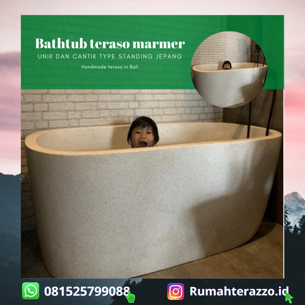 Bathtub Terazzo - Bathtub Teraso - Bathtub Bali - Bathtub Hias