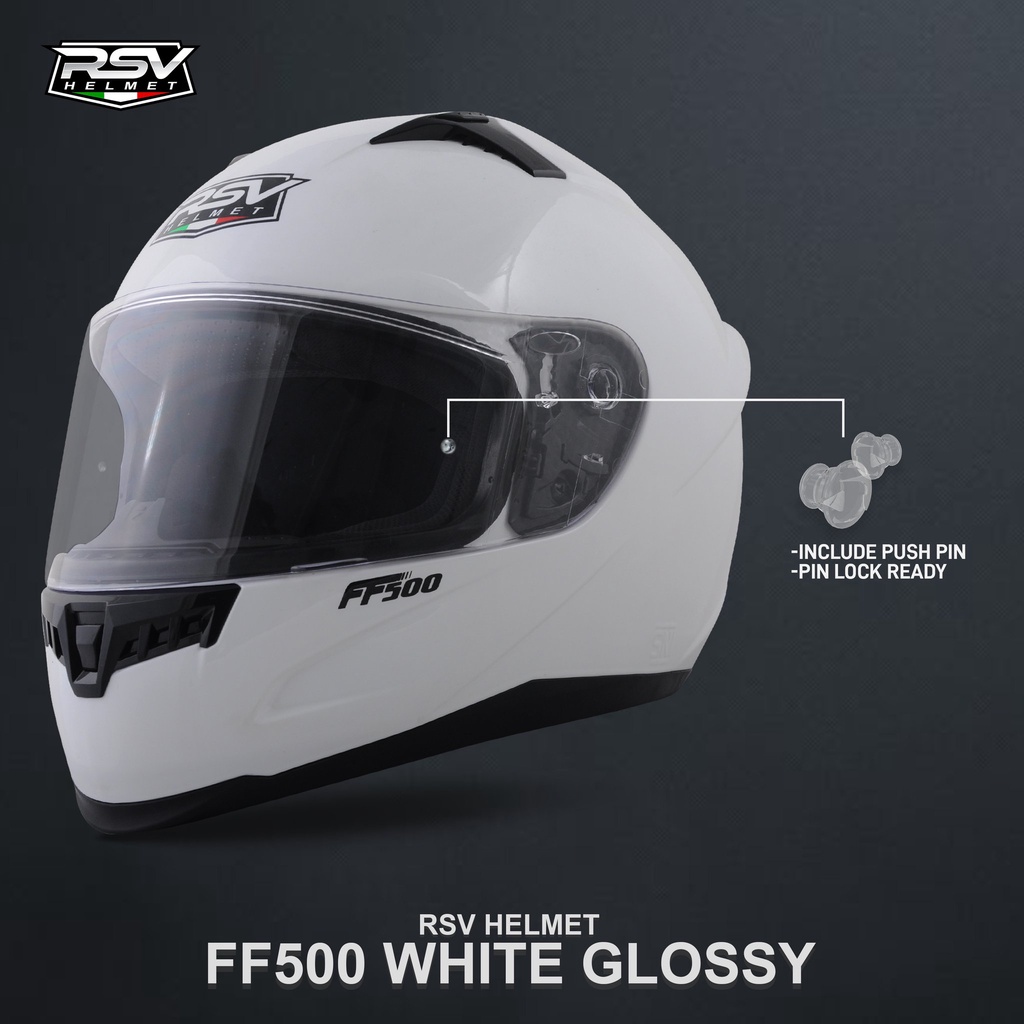 Helm RSV FF500 White Glossy