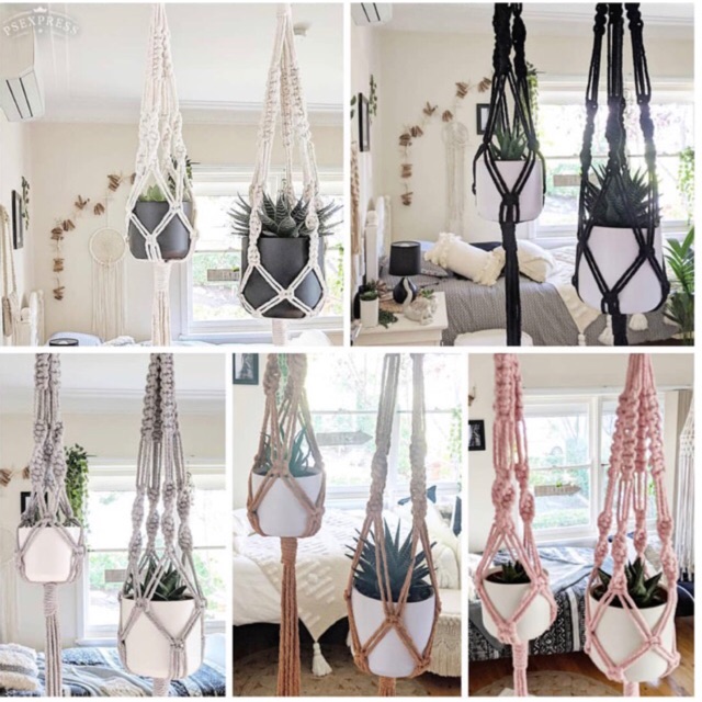  Gantungan  pot  tali macrame  pot  Shopee Indonesia