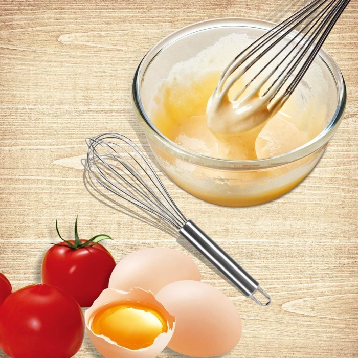 PREMIUM Kocokan Telur Full Stainless 8inch Egg whisk kocokan kue TEBAL