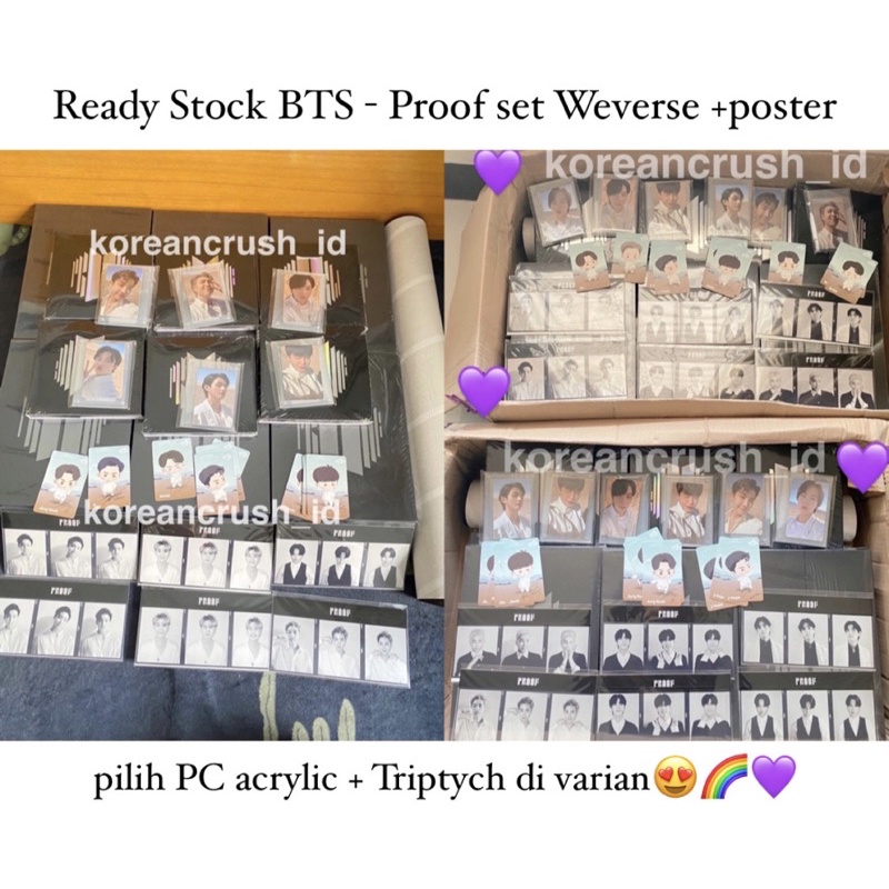 [READY SALE] BTS - Proof weverse set POB compact and standard edition jungkook v pc +poster