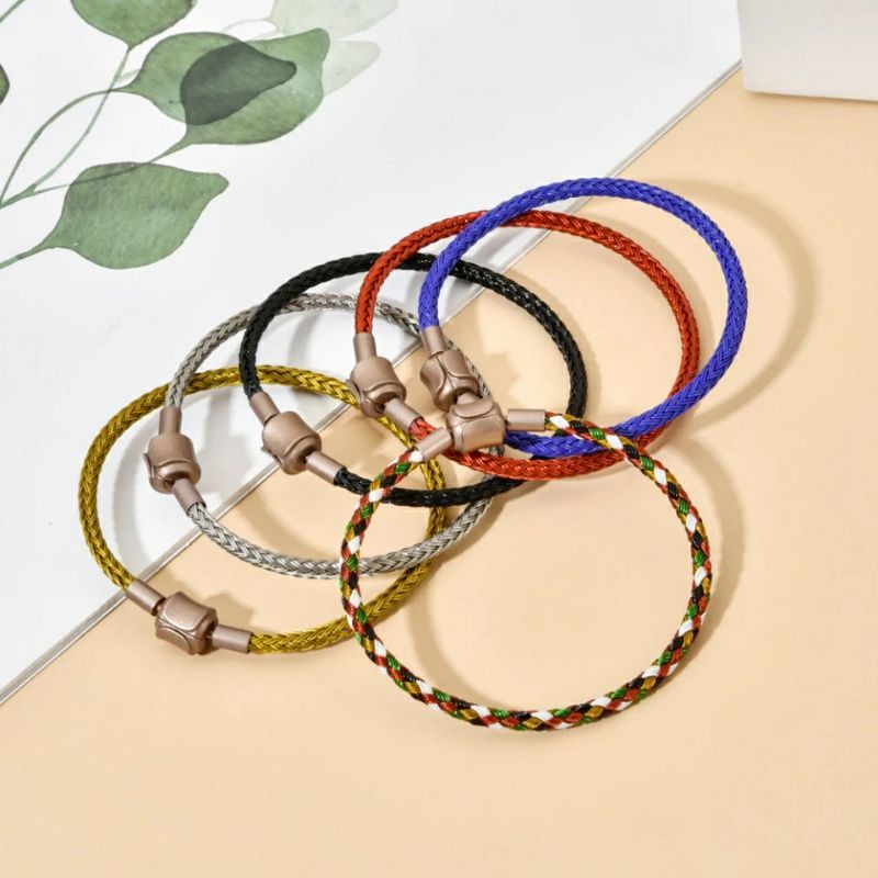 Gelang Tali Kawat Anti Air Waterproof Untuk Charm Liontin Mainan Pandora Emas Hongkong