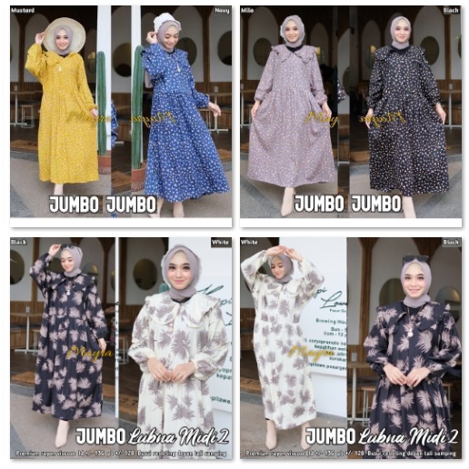 Baju GAMIS XXXXL LD 140 JUMBO Super PB 140 TOYOBO - BADAN GEMUK IBU HAMIL UKURAN BIG SIZE 298-5