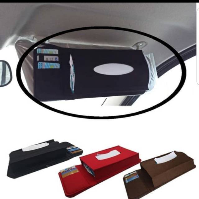TISSUE BOX ORGANIZER SUNVISOR KOTAK PENYIMPANAN  TISSUE MOBIL TAS755