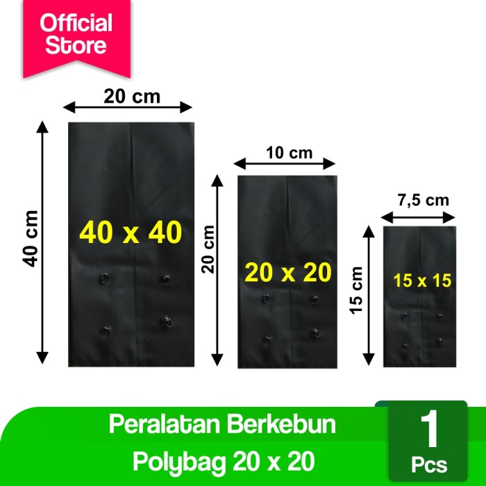 Jual Plastik polibek / Polybag 20x20 tanaman per lembar 20 x 20 250gr ...