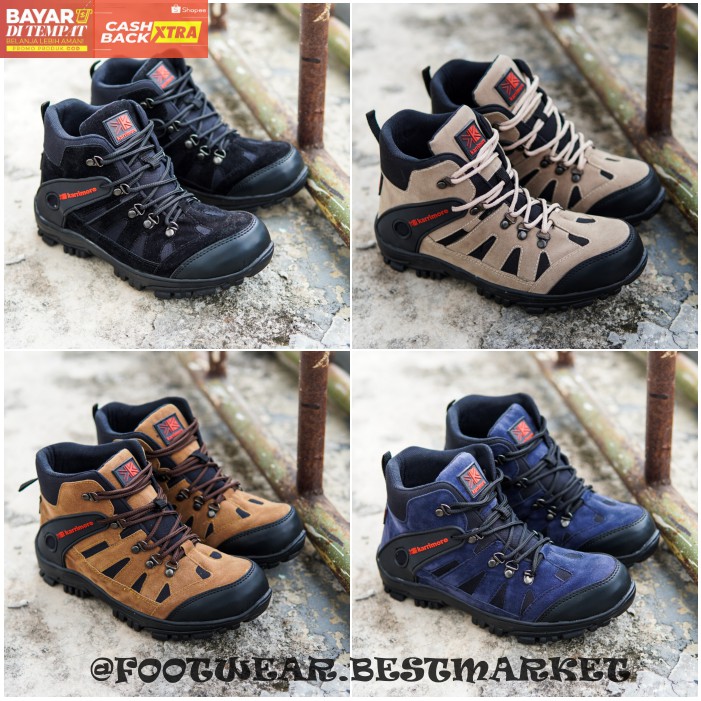 [BISA COD] SEPATU PRIA BOOTS KARRIMORE SEPATU SAFETY UJUNG BESI KARIMORE HIKING NAIK GUNUNG MURAH