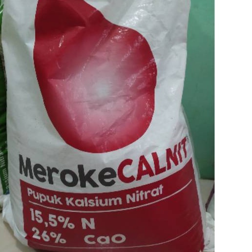 Pupuk Calsium Nitrate / Kalsium Nitrat Calnit Kemasan Zak 25 kg Meroke