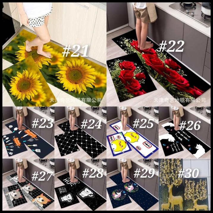 Keset Dapur 2 In 1 Keset Dapur Panjang Anti Slip Keset Dapur Kaki