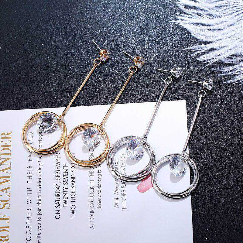 [Bayar Di Tempat] Anting Giwang Simple Model Hollow Gaya Korea untuk Wanita