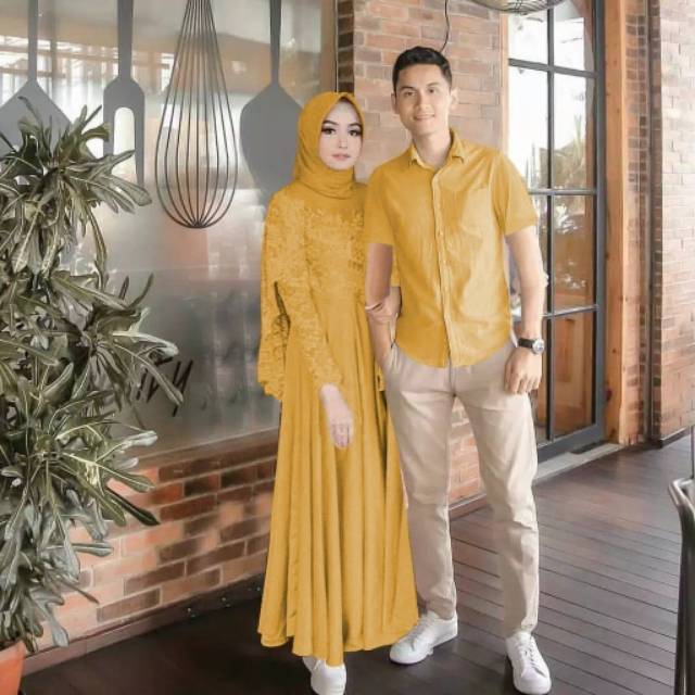 Baju couple gamis kemeja couple cewek cowok