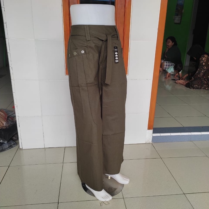 celana kulot panjang casual katun cigaret