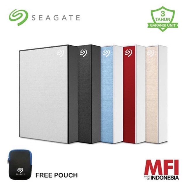 Seagate Backup Plus Portable STHP4000 4TB External HDD + Free Pouch