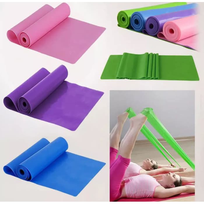 TBI Elastic Latex Yoga Band Panjang Long Resistance Gym Pilate Fitness