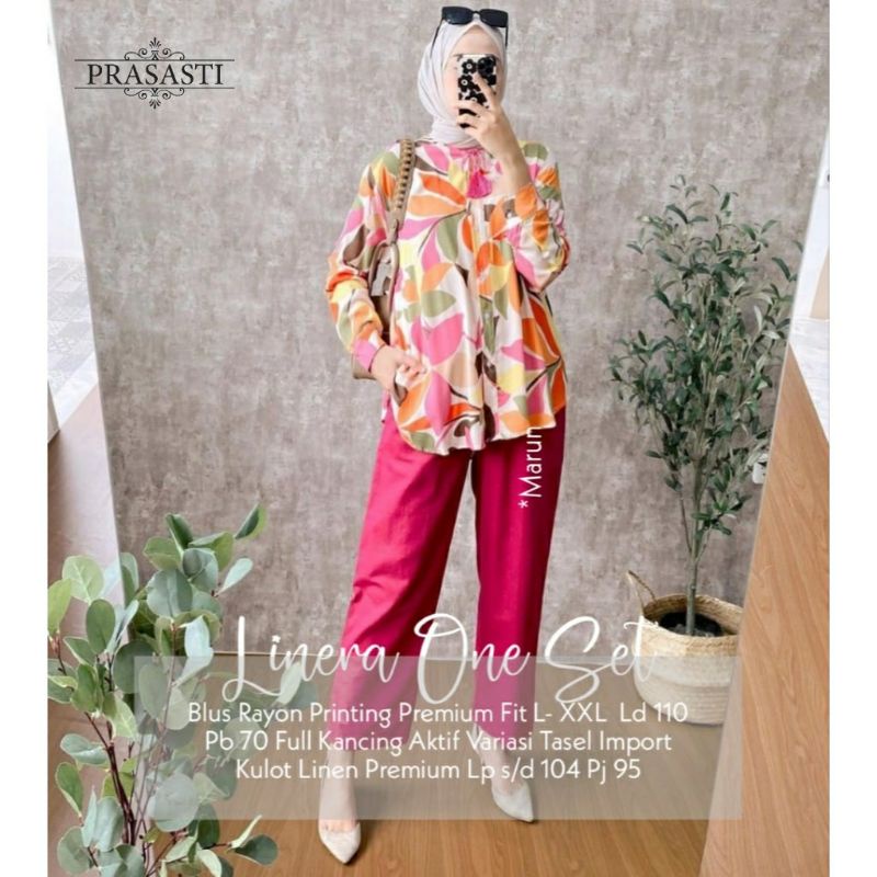 baju setelan celana wanita LINERA ONE SET