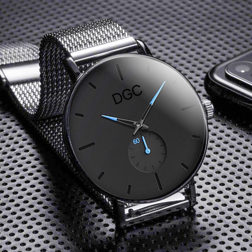 DGC Jam Tangan Pria Grosir Terbaru Stainless Steel Rantai Jam Tangan Pria Sabuk Analog Fashion G44